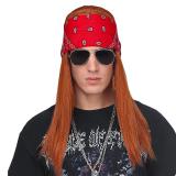 Perücke "Grunge Rocker" mit Bandana und Brille