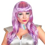 Perücke Space-Girl mit Kragen 2-tlg.