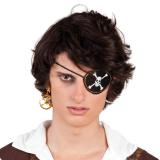 Piraten Augenklappe und Ohrring 2-tlg.