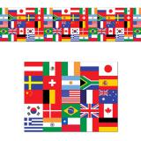 Raumdeko "Internationale Flaggen" 46 x 762 cm