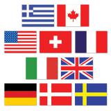 Raumdeko "Internationale Flaggen" 10-tlg.