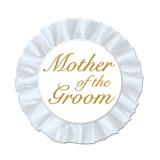 Rosetten-Button "Mother of the Groom" 9 cm