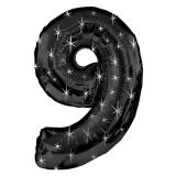 Schwarzer Folien-Ballon "Geburtstags-Sternenglanz" 96,5 cm-9