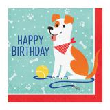 Servietten "Hunde Party" Happy Birthday 16er Pack