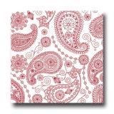 Servietten "Paisley Muster" 20er Pack-rot