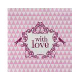 Servietten "With love" 20er Pack-rosa