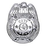 Silbernes Polizeiabzeichen "City Police" 8 cm