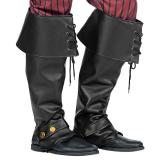 Stiefel-Stulpen Pirat-schwarz