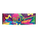 Stoff-Banner "Wilde 80er Party" 220 x 74 cm