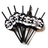 Strohhalm "Aufregende Piratenreise" 8er Pack