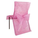 Stuhlhusse mit Schleife Deko-Vlies 10er Pack-rosa