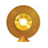 Tischdeko Goldene Schallplatte 23 cm