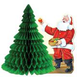 Tischdeko "Fleißiger Weihnachtsmann" 28 cm