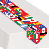 Tischläufer "Internationale Flaggen" 180 cm