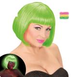 UV-Leucht-Perücke "Neon"-neongrün