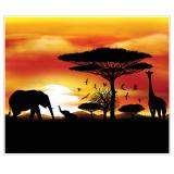 Wanddeko "Wildes Afrika" 1,52 x 1,83 m