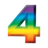 Wanddeko-Zahlen in Regenbogenfarben 3D 27 cm-4