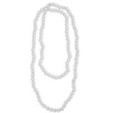 Weiße Perlenkette 160 cm