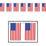 Wetterfeste Flaggen-Girlande USA 18,3 m