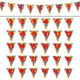 Wimpel-Girlande "Happy Birthday Bunte Ballons" 10 m -21