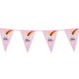 Wimpel-Girlande "Schnulleralarm 6-m-rosa