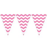 Wimpel-Girlande "Crazy Stripes" 2,74 m-pink