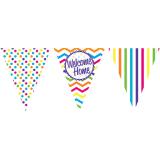 Wimpel-Girlande "Welcome Home" 3,7 m