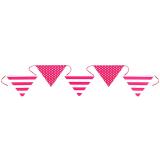 Wimpelgirlande "Punkte-Spaß" 6 m-pink