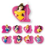 Zahlenkerze "Disney Prinzessinnen" 6 cm