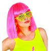 Brille Neon-Party-neongelb - Beispiel Frau