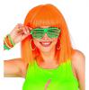 Brille Neon-Party-neongrün - Beispiel Frau