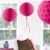 Deckenhänger "Ball aus Wabenpapier" 30 cm - Pink