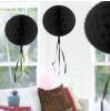 Deckenhänger "Ball aus Wabenpapier" 30 cm - Schwarz