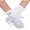 Einfarbige Handschuhe 23 cm - weiß