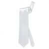 Einfarbige Satin-Krawatte-weiß
