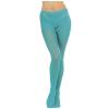 Einfarbige Strumpfhose-türkis-XL - Vorderansicht