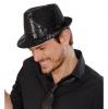 Einfarbiger Pailletten-Hut -schwarz - Beispiel Mann 