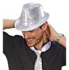 Einfarbiger Pailletten-Hut -silber - Beispiel Mann