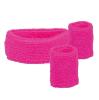 Einfarbiges Schweißband-Set "Sweat" 3-tlg.-neonpink Detailansicht