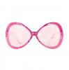 Glamourbrille mit Netzoptik - pink