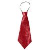 Glitzer-Krawatte 40 cm-rot