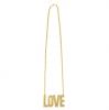 Goldene Halskette "Love" 34,5 cm
