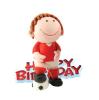 Happy Birthday-Tortenfigur "Fußballspieler" 2-tlg.-rot
