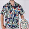 Hawaiihemd Big Parrots in blau oder gelb