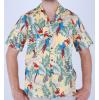 Hawaiihemd Big Parrots in gelb