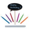 Kerzen Farbige Flammen mit Tafel-Sprechblase 8-tlg. - Detailansicht
