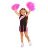 Kinder-Kostüm "Cheerleader" schwarz-pink - Hauptansicht