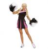 Kostüm "Cheerleader" schwarz-pink - Vorderansicht
