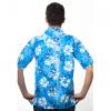 Hawaiihemd Pacific Flower Blau - Rücken