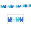 Papier-Girlande "Kinderwagen" 6 m - Blau